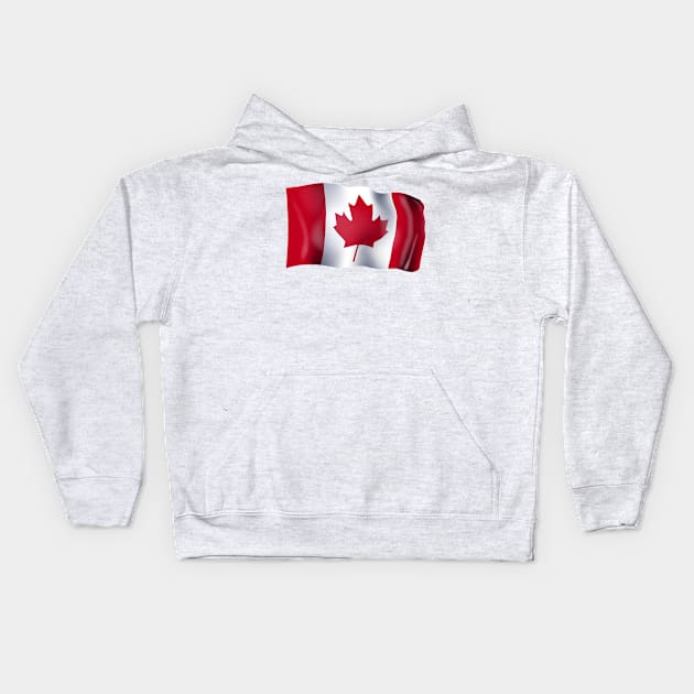 Canada flag Kids Hoodie by SerenityByAlex